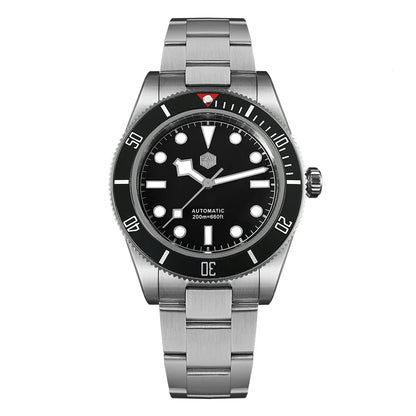 San Martin 40mm NH35 Automatic Men Diving Watch 20ATM Waterproof BB58 Sapphire Wristwatch BGW-9 C3 Luminous Reloj SN0008C/D
