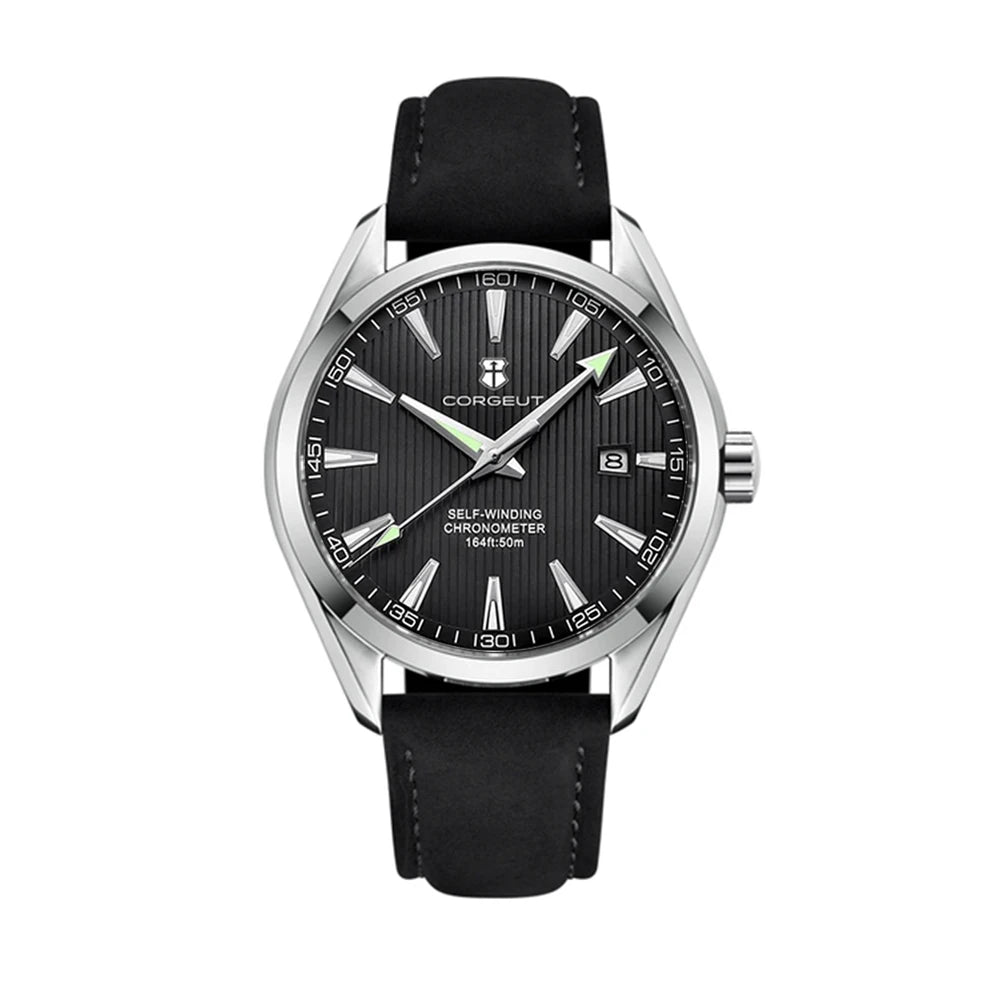 Luxury NH35 Movt Corgeut 41mm Man Sport Clock Automatic Relogio Masculino Mechanical Wristwatch Sapphire Steel Band Men's Watch