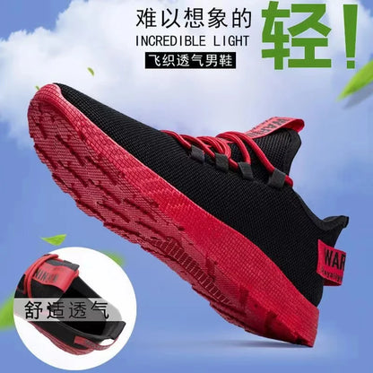 Leichte Herren-Sneaker, lässige Mesh-Sportschuhe für den Sommer, Outdoor-Schuhe für Herren mit weicher Sohle, atmungsaktiv, komfortabel und modisch, trendige Laufschuhe