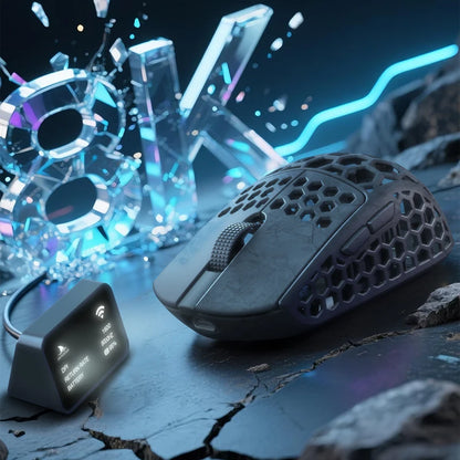 Darmoshark M5 Air Forged Carbon Fiber Gaming Mouse, Wireless 8K Gaming Mouse, 30K DPI Ultra-Lightweight Gaming Mouse for Finger Grip & Small Hands