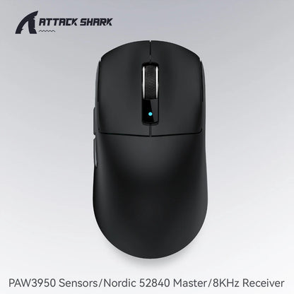 Attack Shark R6 Gaming Mouse Ultra-Light Wireless 8K, Tri-Mode PAW3950 24000 DPI Gaming Mouse with Bluetooth & Wired Connectivity