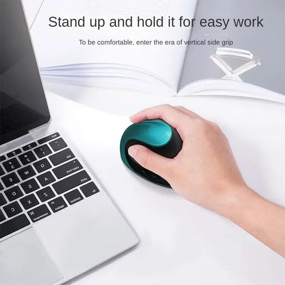 BTS-908 Ergonomic Wireless Vertical Mouse 2.4G USB Rechargeable Mouse with 1600 DPI Adjustable Sensitivity, 6 Buttons Computer Mouse