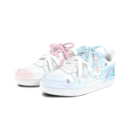 Po meri izdelani športni copati Nike Court Borough Twin Sweet Dreams v nišnem preppy slogu – ljubki in sladki ženski copati za rolkanje