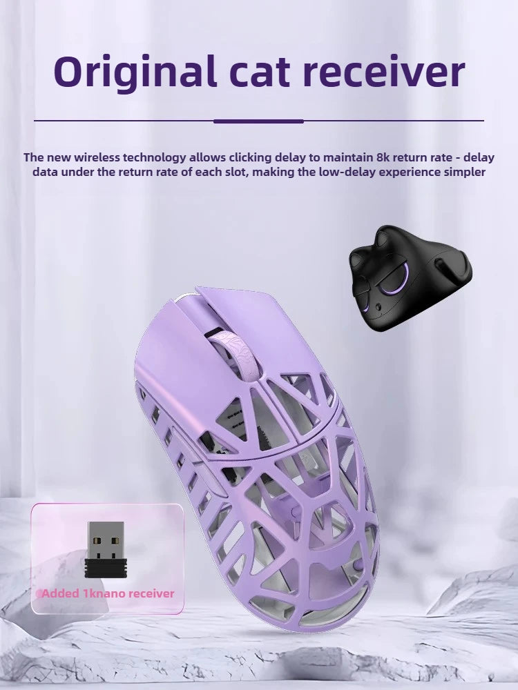 Wlmouse Mini Pro Professional Mouse Lightweight magnesium alloy three mode wireless game mouse 8K return rate PAW3950 DPI30000