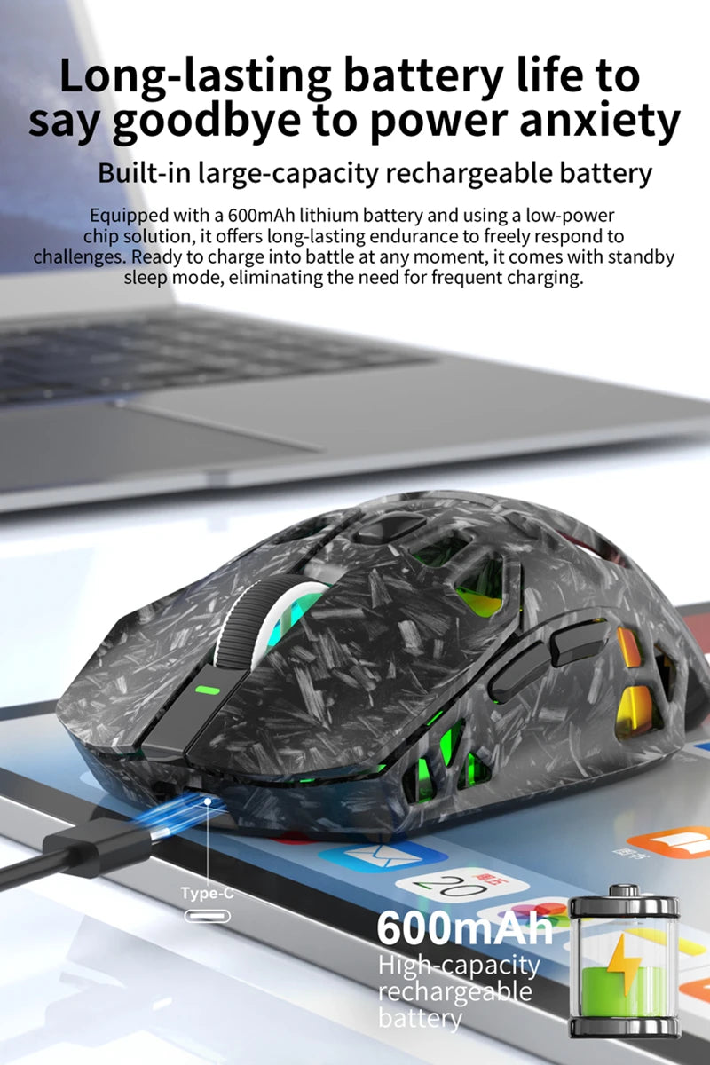 Lenovo X9Pro Tri-Mode Wireless Mouse with Bluetooth, 2.4G & Wired Connectivity, Magnetic Charging Dock, Rechargeable Gaming & Office Mouse