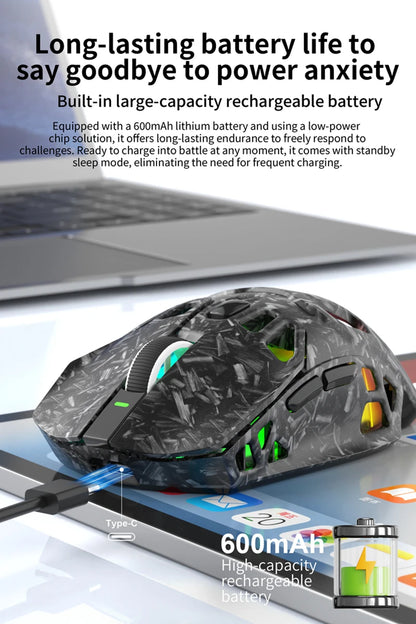 Lenovo X9Pro Tri-Mode Wireless Mouse with Bluetooth, 2.4G & Wired Connectivity, Magnetic Charging Dock, Rechargeable Gaming & Office Mouse