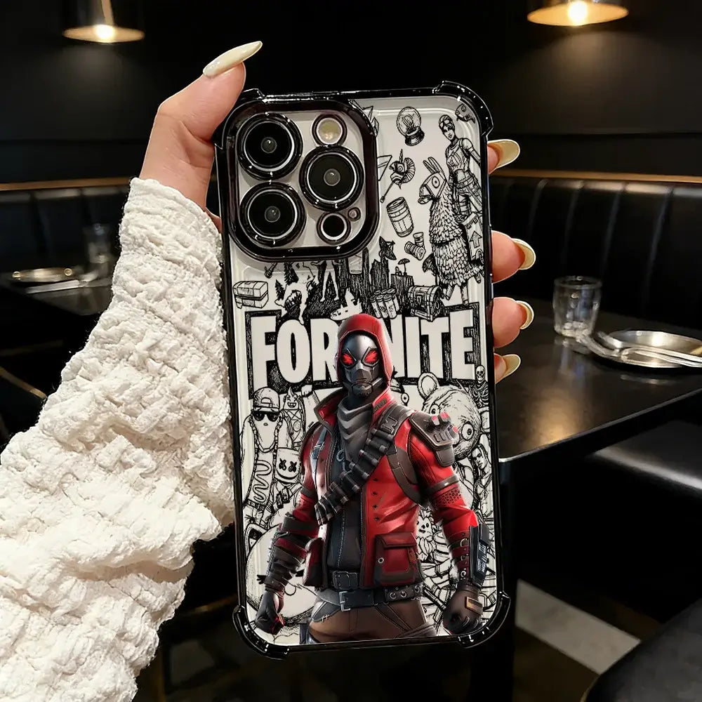 Popular Game FortniteS Plating Phone Case For iPhone 17 17e 16e 16 15 14 13 12 11 Pro Max X XR XSMax 7 8 Mini Air Plus Anti-Fall