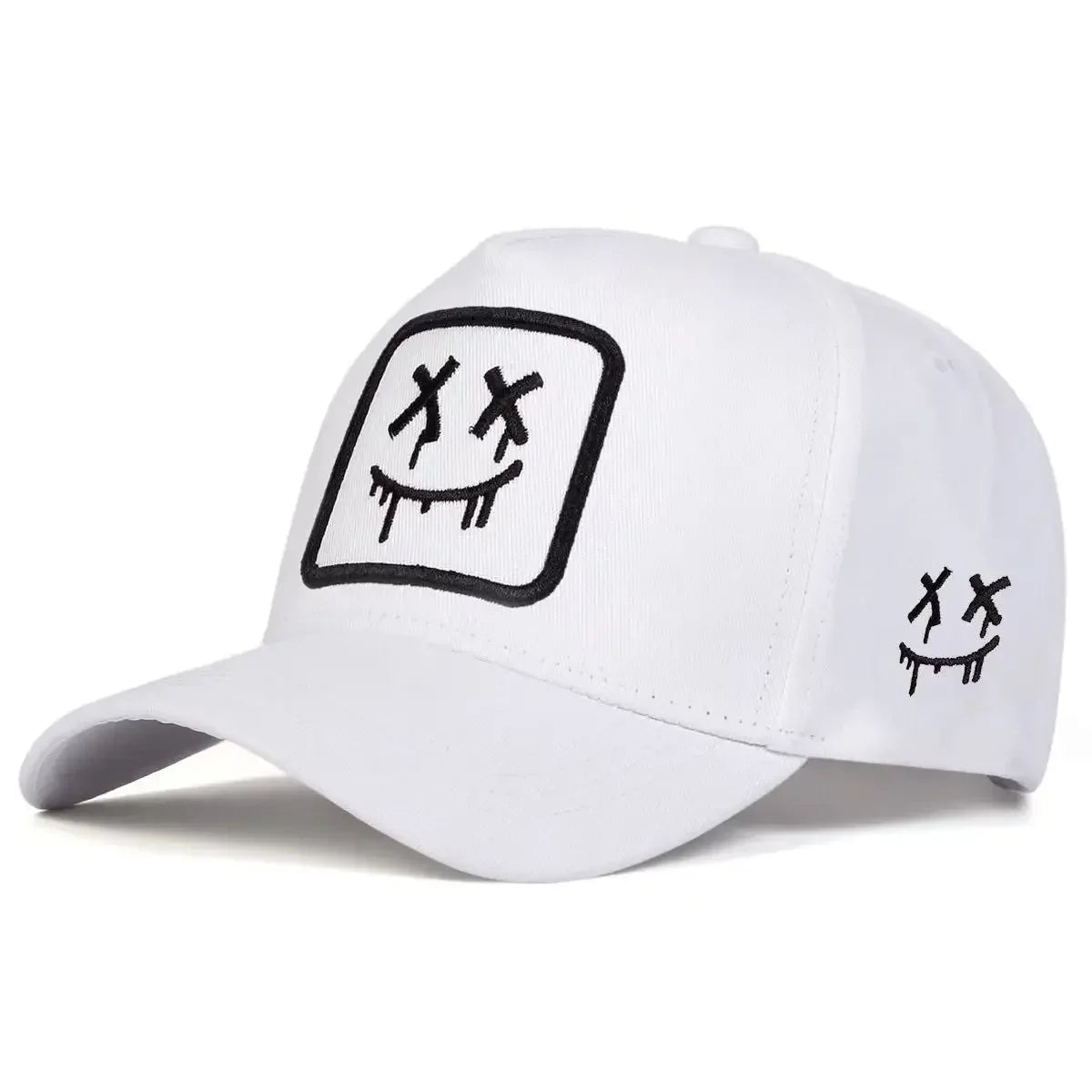 Cappellini da baseball unisex XX con ricamo a faccina sorridente, per primavera e autunno, da esterno, casual, regolabili, cappellino parasole, cappellino sportivo