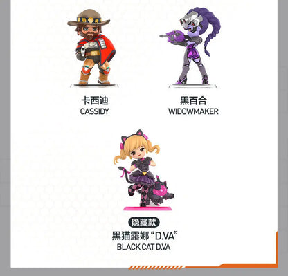 POP MART Genuína Overwatch Play Of The Game Series Blind Box — Figuras colecionáveis em PVC, ornamentos de secretária e modelos de brinquedo para fãs