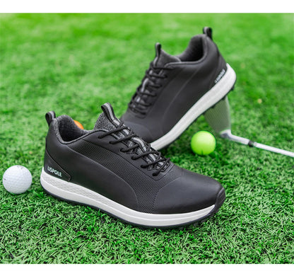 Hot Sale Lersure Golf Shoes Men Waterproof Golf Spikes Sneakers Professional Non-Slip Golf Footwear Trainers Luxury Sports Shoes