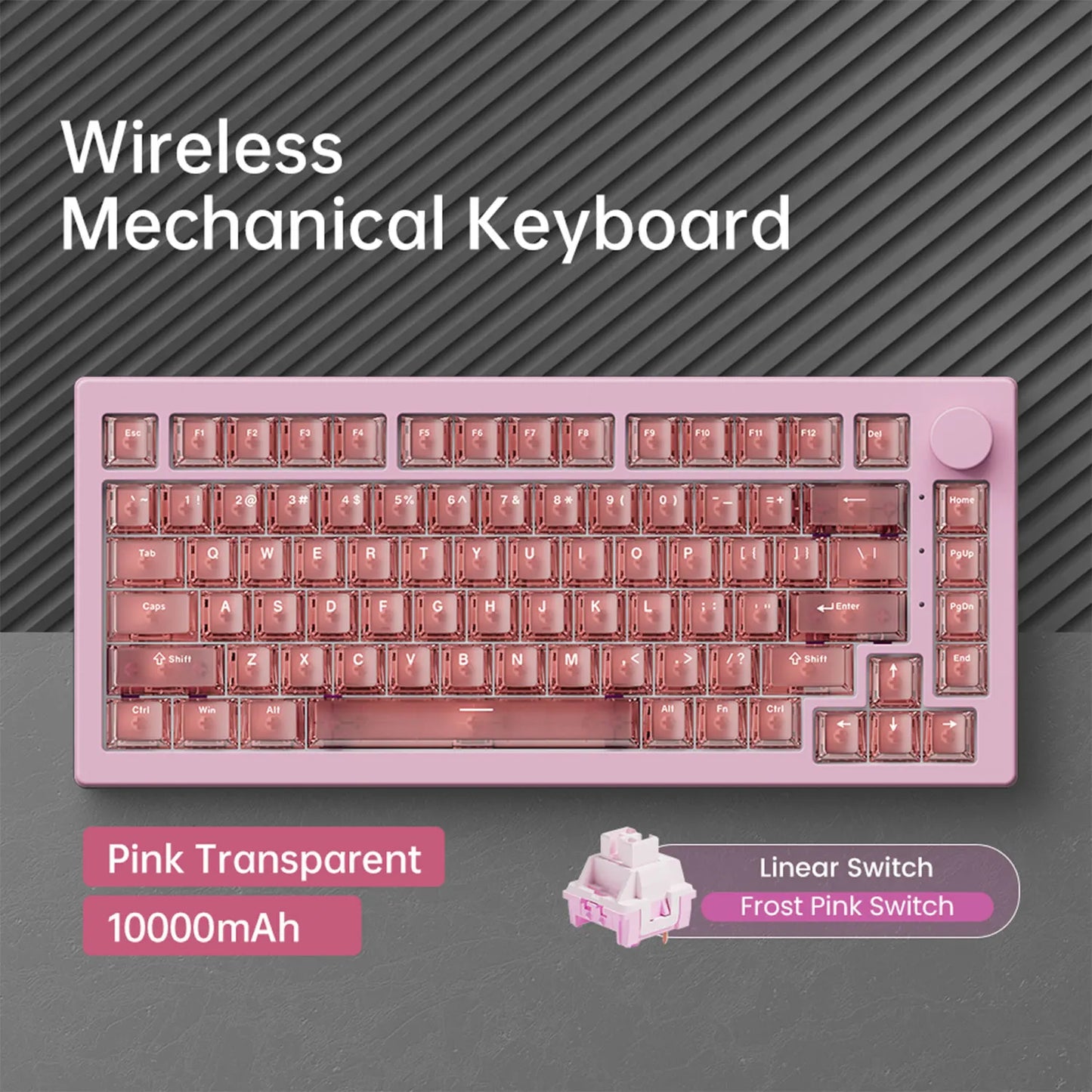 Akko 5075 V3 75% Mechanical Keyboard 8000/10000mAh 2.4GHz Wireless/ Wired Type-C/BT 5.0 Hot Swap RGB Gasket for Gaming Typing