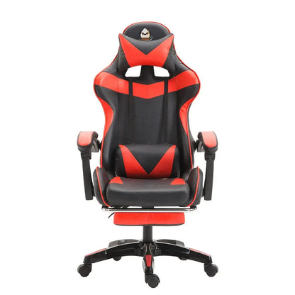 Ergonomic Gaming Chair with Lumbar Support, PU Leather Office Chair, Adjustable Height Computer Chair with Headrest, 360° Swivel