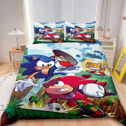 2/3 kom Sonic navlaka za poplun, dječji set posteljine, set navlake za poplun za uređenje spavaće sobe, pokloni za tinejdžere i djecu, jednostruki i bračni krevet