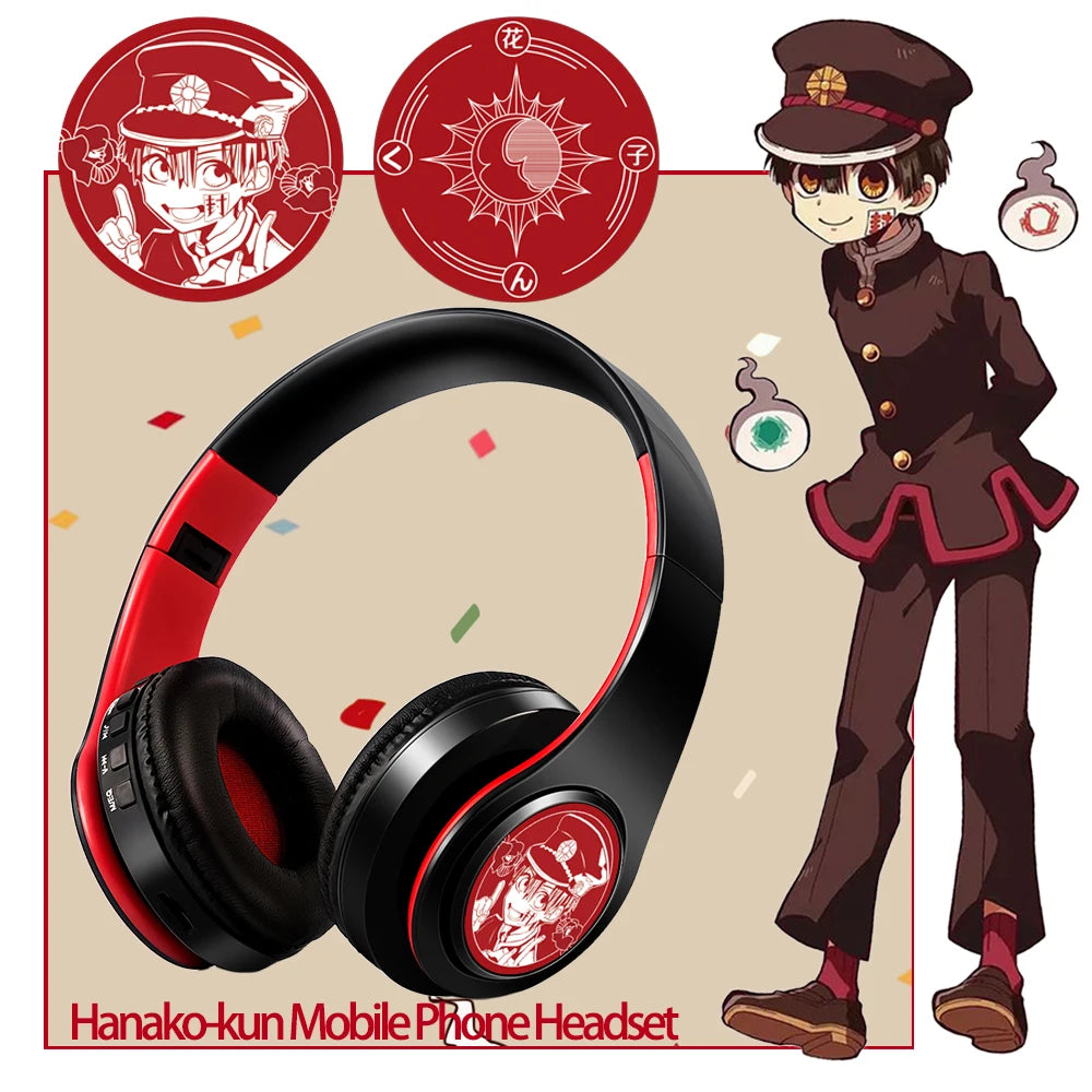 Miku Nakano Sanjiu Bluetooth 5.0 Over-Ear Anime Headphones – Wireless Stereo Gaming Headset with Deep Bass, Microphone & TF Card Support