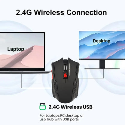 2.4G bezdrôtová mini myš s USB prijímačom, 1600DPI, profesionálna optická bezdrôtová myš s pravým rolovacím kolieskom pre notebook, PC a hráčov