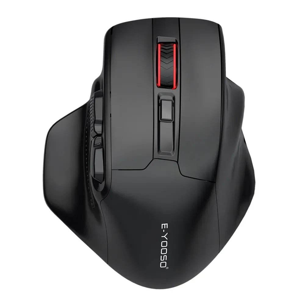 E-YOOSO X-31 Pro USB-gamingmus, stor, med Bluetooth-stöd, 2.4G trådlös, PAW3212, 4800 DPI, för gamers, dator, laptop och PC