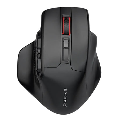E-YOOSO X-31 Pro USB-gamingmus, stor, med Bluetooth-stöd, 2.4G trådlös, PAW3212, 4800 DPI, för gamers, dator, laptop och PC