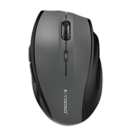 E-YOOSO E-1010 USB 2.4G Wireless Gaming Office Mouse, 2400 DPI Optical Game Mice, Ergonomic for Laptop PC Computer