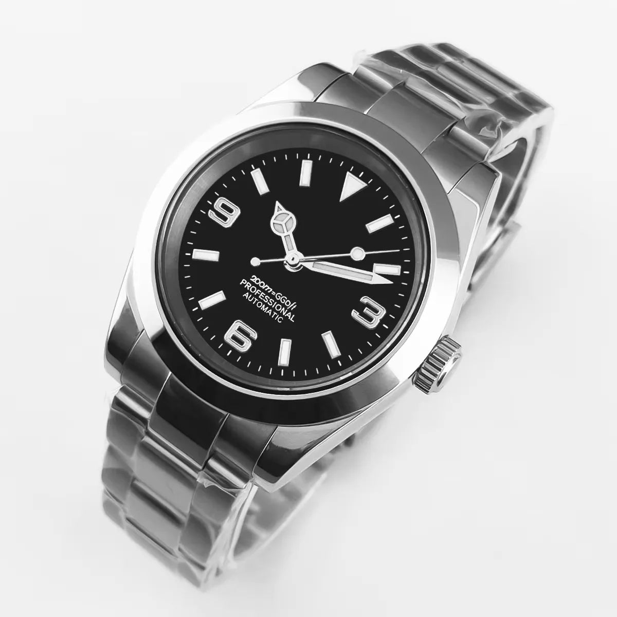 36mm/39mm Corgeut Luxury White Black Automatic Mechanical Wristwatches Numbers Men Watch Sapphire Crystal 10bars Reloj Hombre