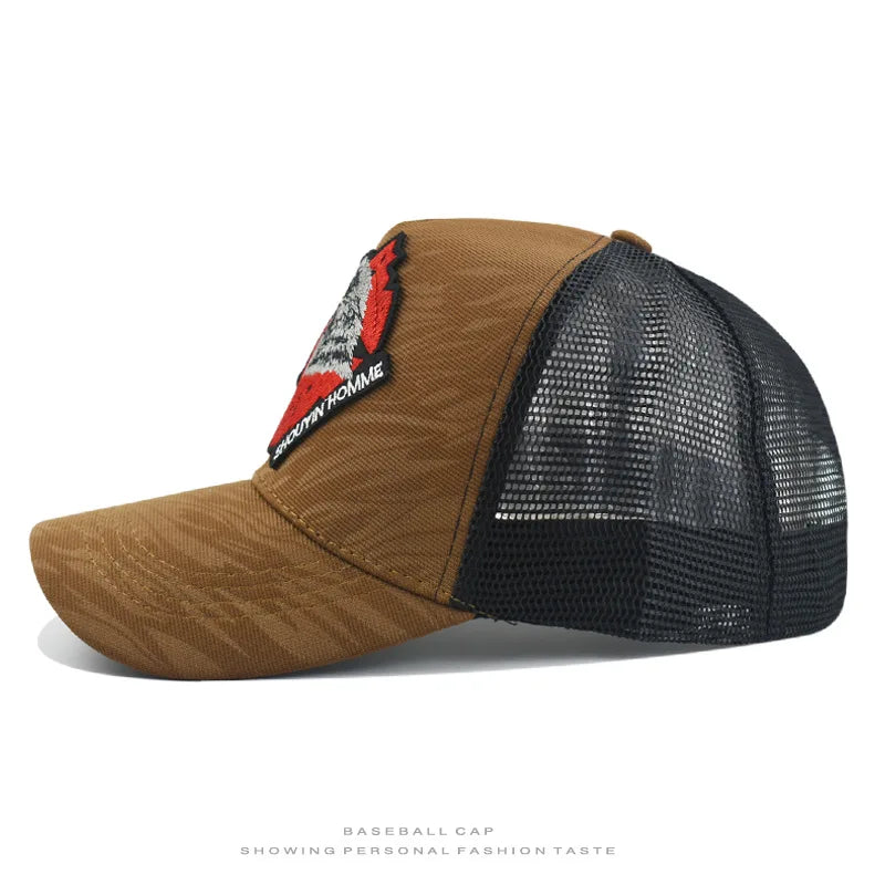 1 Breathable Sun-Protective Embroidered Baseball Cap with Eagle Embroidery, Personalized Design, Unisex, Suitable for Daily Casual Outdoor Use, Sunshade Mesh Cap, Holiday Gift