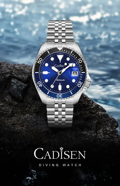 CADISEN New Luminous Men Mechanical Wristwatches Ceramic Bezel Sapphire Glass Automatic Watch Men Relogio Masculino