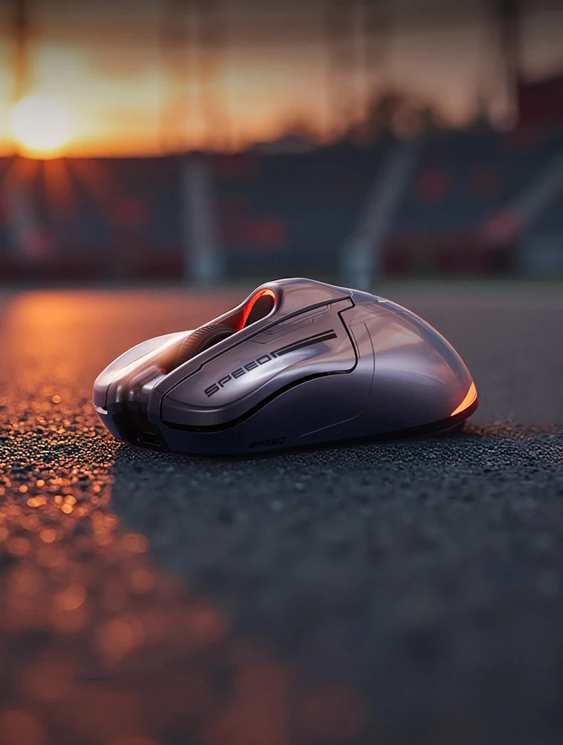 INPHIC Super Racing Car Series Wireless Bluetooth Gaming Mouse, 12800 DPI Rechargeable RGB Gaming Mouse with Battery Display, Customizable Wireless Mouse