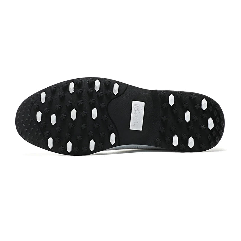 Scarpe da golf professionali da uomo in pelle di alta qualità, traspiranti, scarpe sportive per competizioni e allenamenti di golf, taglie forti 39-47#