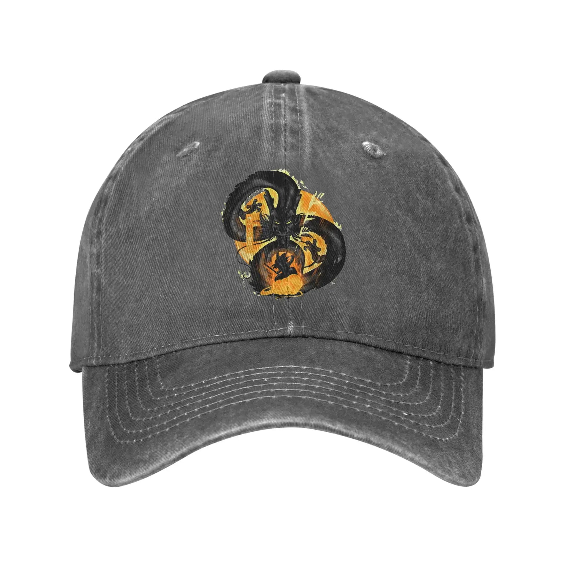 Produit gaming premium Fraquane Vintage Dragon Ball Z Attack of Shenron Baseball Caps Men Women Distressed Denim Washed Cap Outdoor