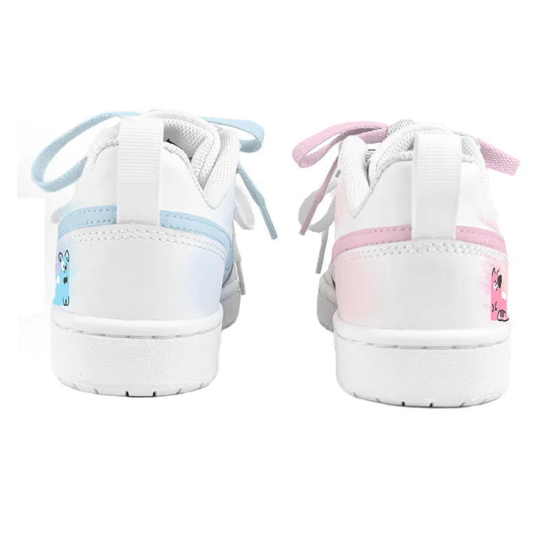 Po meri izdelani športni copati Nike Court Borough Twin Sweet Dreams v nišnem preppy slogu – ljubki in sladki ženski copati za rolkanje