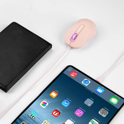 Silent 3D USB-C Wired Mouse, Ergonomic Optical Mouse 1000 DPI for PC, Laptop, MacBook, Tablet & Phone, Silent USB-C Computer Mouse for Windows, macOS & Android