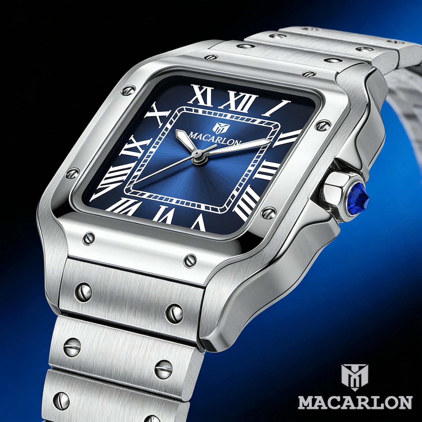 2026 New MACARLON Design 38mm Mechanical Watch Men Sapphire Glass Luminous Stainless Steel Waterproof China NH35 Automatic Watch