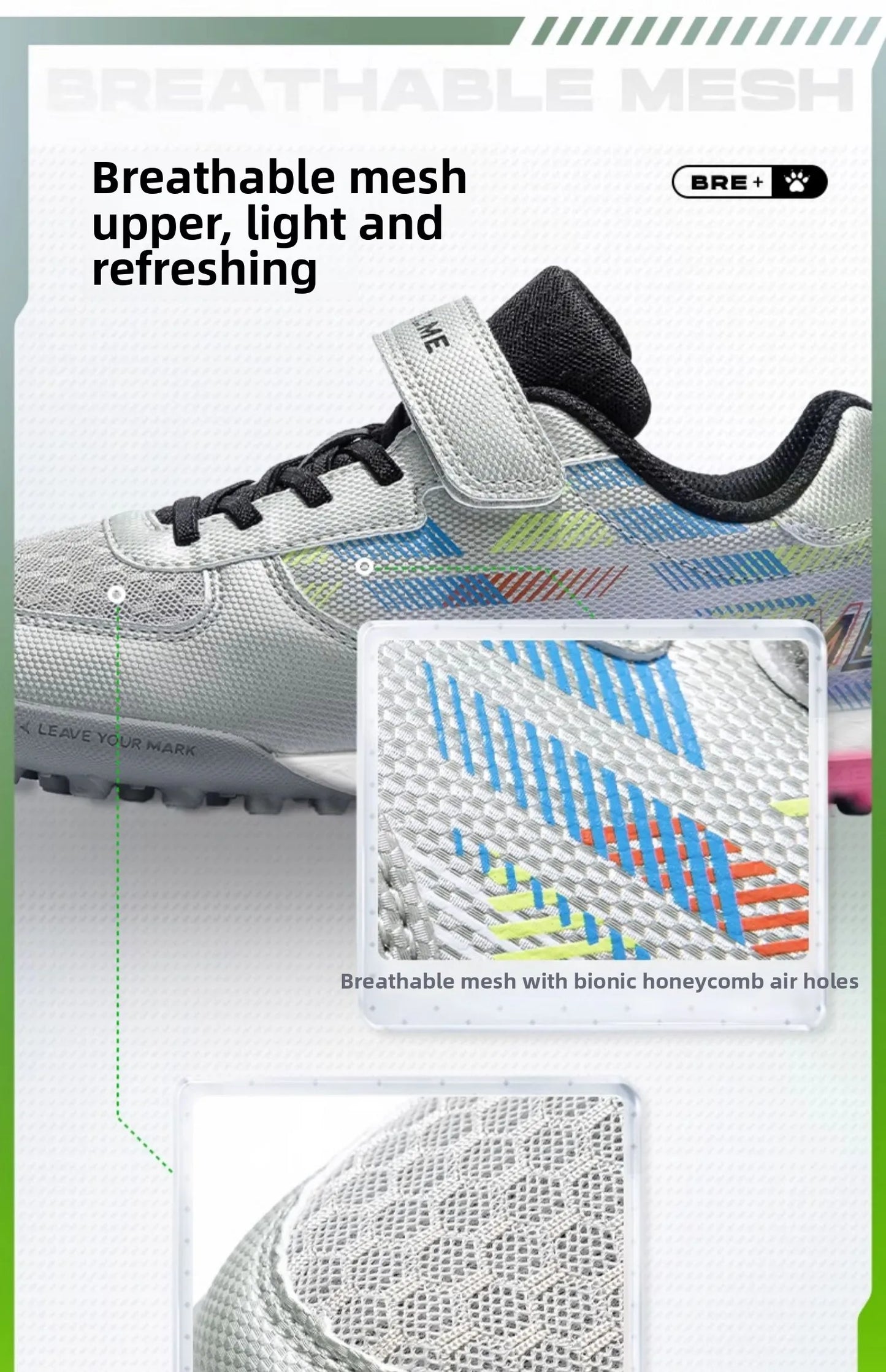 Kelme Children's Soccer Shoes TF Nail Shoes for Elementary School Students Artificial Grass Five-a-Side Football Shoes