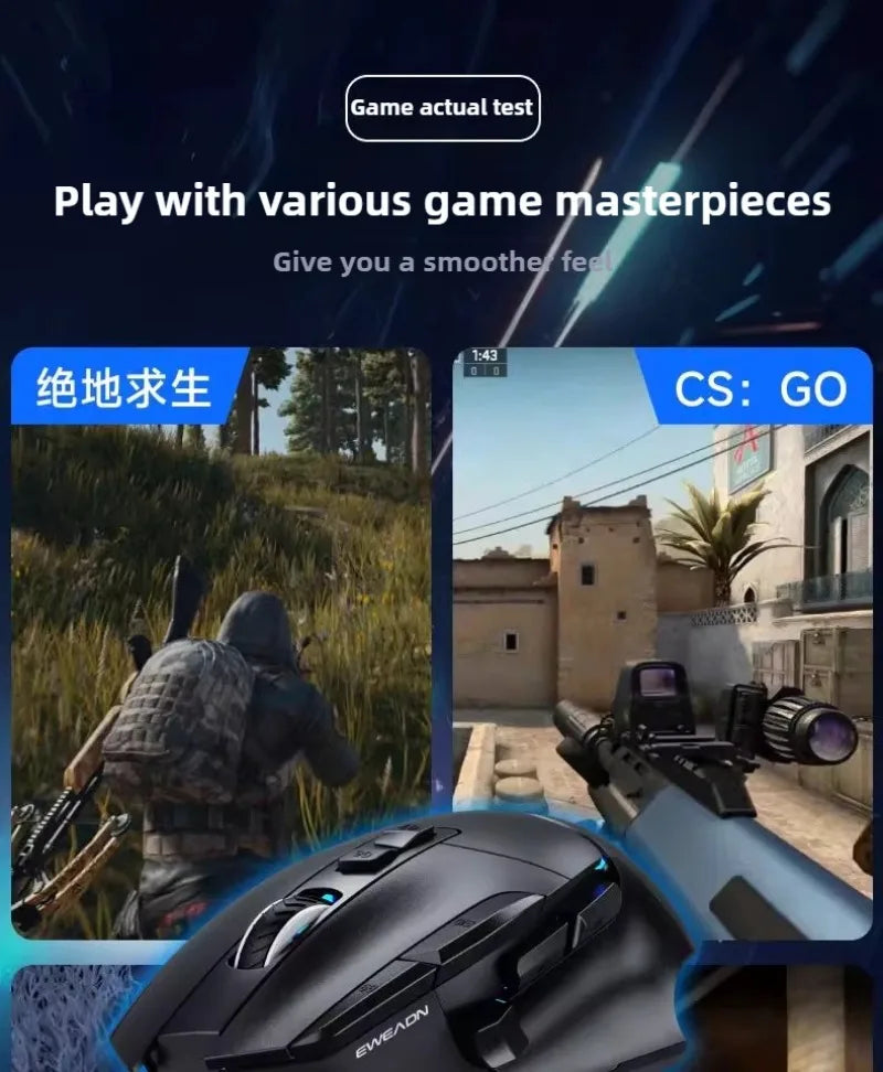 G2 Wired Gaming Mouse 12800 DPI RGB Gaming Mouse with 9 Programmable Buttons, 1000Hz Polling Rate, Ergonomic Wired Gaming Mouse for PC & Laptop