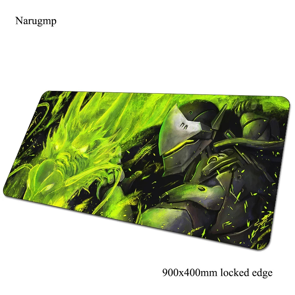 Tapete de rato Overwatch de aniversário, tapete para computador 900x400x3mm, tapete de rato gaming grande, presente para rato e teclado, jogos PC gamer, secretária