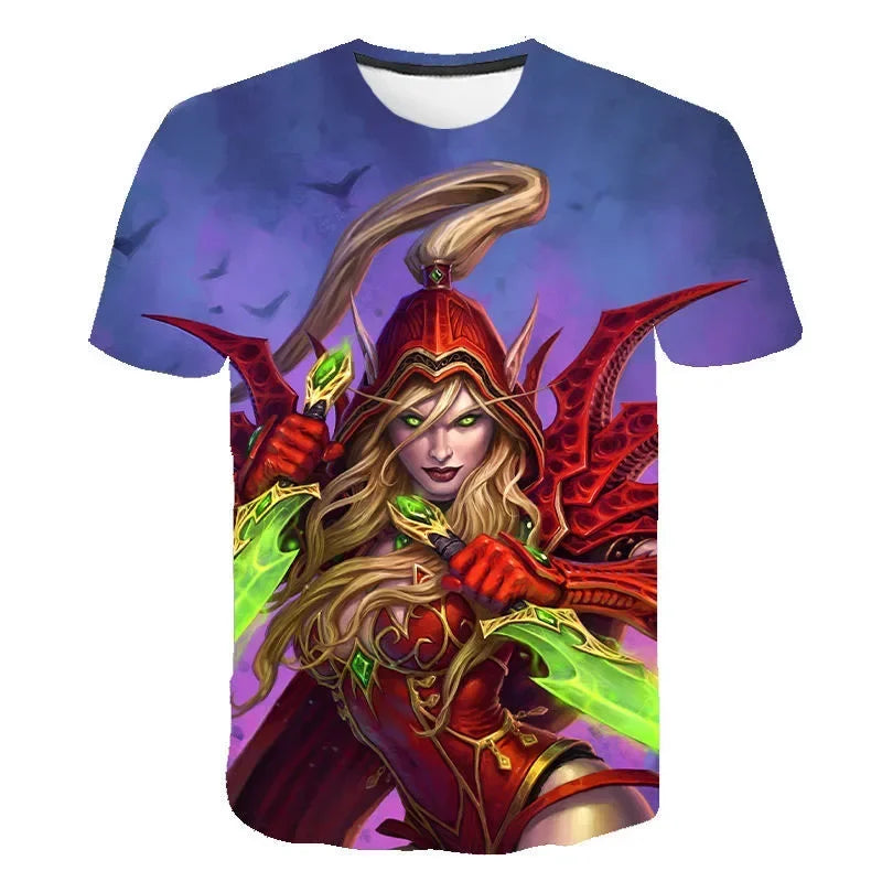 2024 New Game T-shirt World Of Warcraft 3D Printed Men Women Fashion Casual Streetwear T Shirt Harajuku Oversized Tees Tops