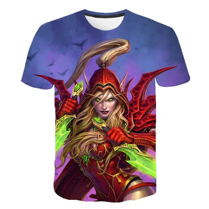 2024 New Game T-shirt World Of Warcraft 3D Printed Men Women Fashion Casual Streetwear T Shirt Harajuku Oversized Tees Tops