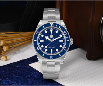 San Martin 40mm NH35 Automatic Men Diving Watch 20ATM Waterproof BB58 Sapphire Wristwatch BGW-9 C3 Luminous Reloj SN0008C/D