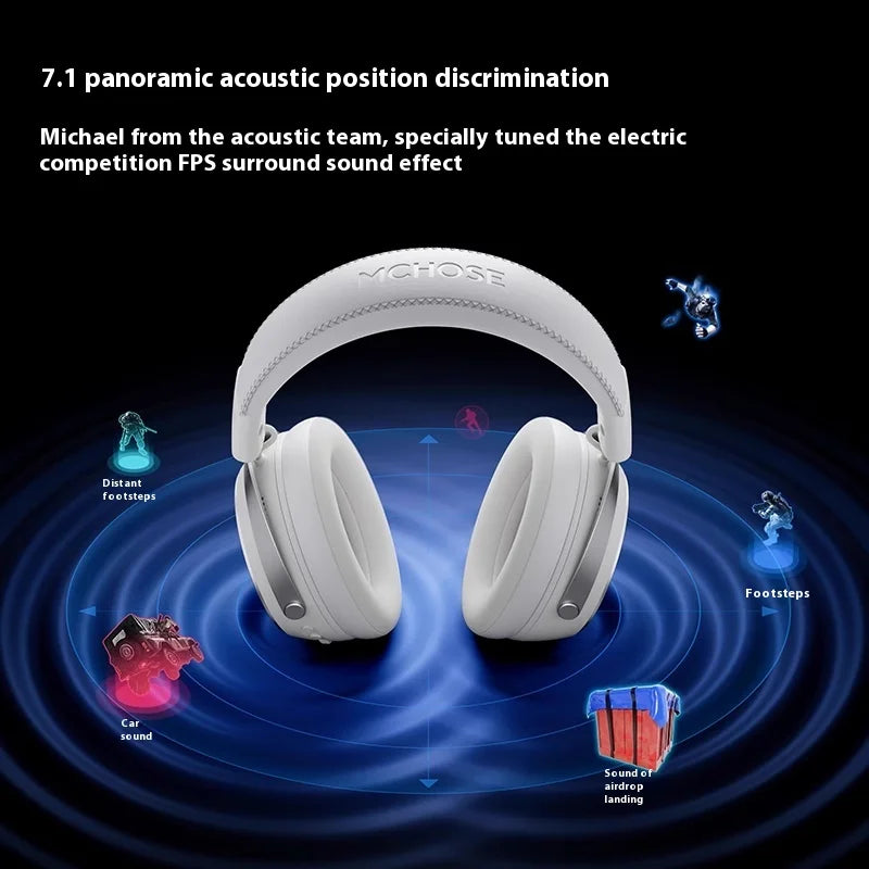 2025 Mchose X9 Headphone 3 Mode Bluetooth Headset Surround Sound Effect With Mic E-Sports Earphones Custom Accessories For Fps