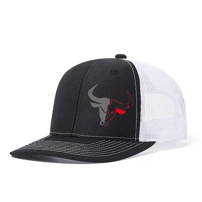 Cappellino da baseball estivo casual con stampa "Bull Head", visiera sportiva hip hop traspirante in rete, cappelli da sole regolabili per uomo e donna