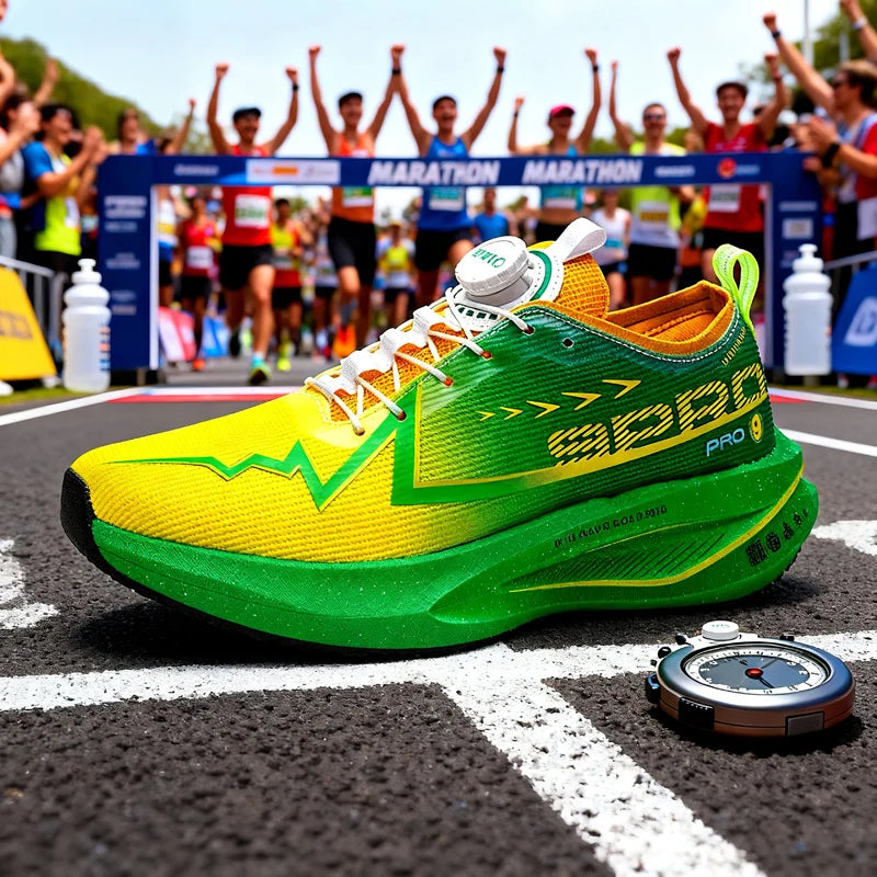 Scarpe da corsa da maratona da uomo con soletta in carbonio, sportive specializzate, traspiranti e leggere; scarpe da ginnastica da donna comode, sportive e antiscivolo