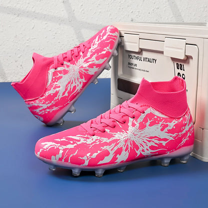 Chaussures de football pour hommes AG FG, crampons légers, semelle extérieure durable et antidérapante, tige confortable en PU, entraînement en plein air