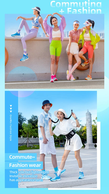 ONEMIX : chaussures de sport chinoises – nouvelles chaussures de course pour homme avec amorti, antidérapantes, respirantes et légères ; baskets de plein air pour femme