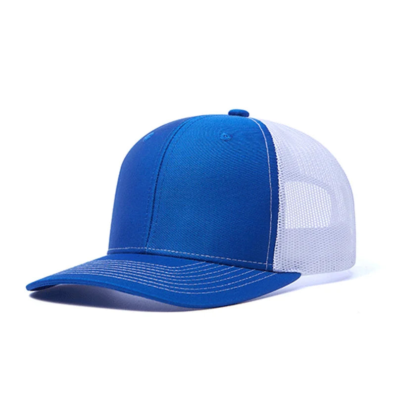 Cappellino da baseball classico in rete traspirante per donne, cappellino casual da camionista traspirante, cappellino unisex regolabile con chiusura a scatto, cappellino sportivo e dinamico da papà