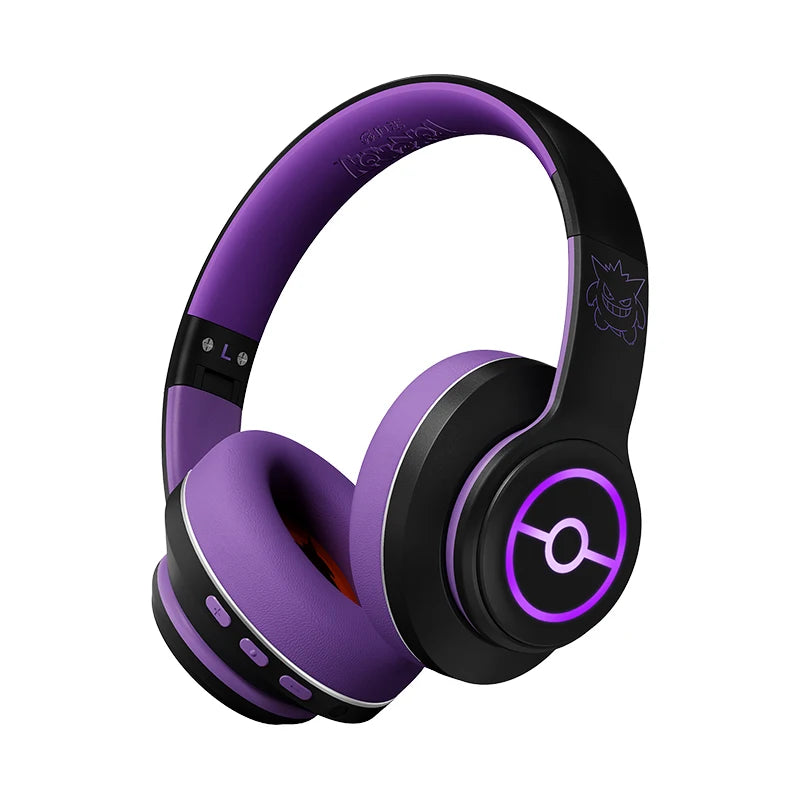 CHENFENG Wireless RGB Bluetooth Headphones with Active Noise Cancelling, HiFi Stereo Wireless Bluetooth Headphones with Microphone for Gaming, Music, Sports & Travel
