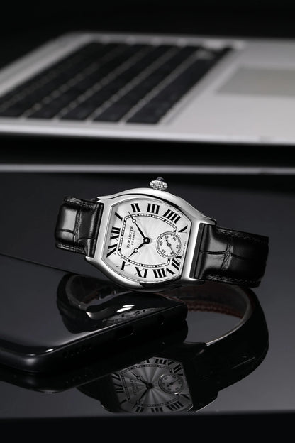 FARASUTE 36mm Retro Hangzhou Customized Manual Mechanical Movement Wristwatches Sapphire 5Bar Waterproof Watch Men reloj hombre
