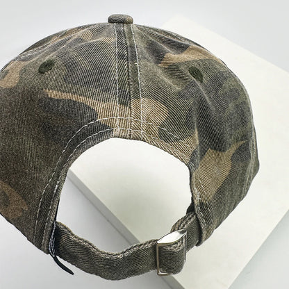 Casquettes de baseball unisexes de style américain, brodées de lettres CAMO, respirantes, style hip-hop, à visière, polyvalentes, tendance