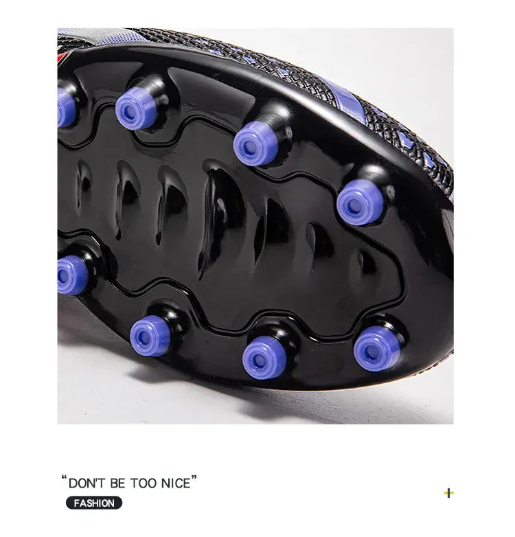 Hohe wasserdichte Fußballschuhe für Herren, rutschfest, robust, mit Stollendesign, atmungsaktivem Futter, für Outdoor-Rasenplätze, Profi-Fußball
