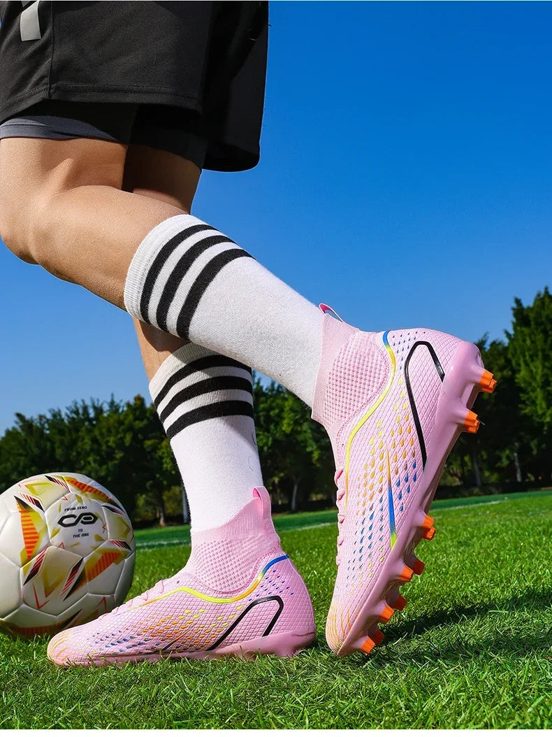 Mens Football Field Boots Ultralight Turf Indoor Society Training Soccer Shoes Cleats for Kids Sneakers TF/FG Football Shoes