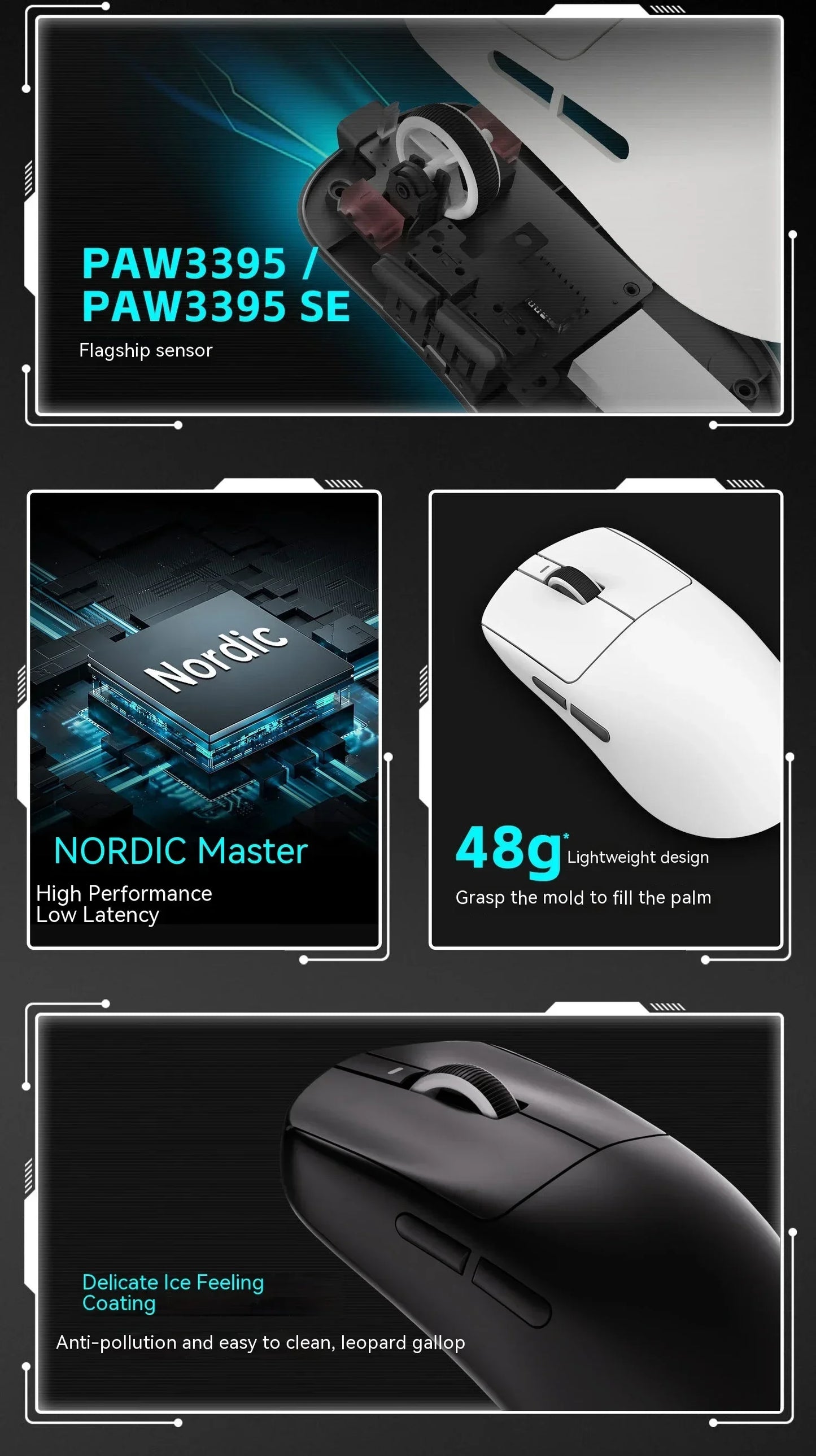 Ασύρματο ποντίκι VXE Dragonfly R1 Pro με αισθητήρα Paw3395, Nordic 52840, 2khz, Smart Speed X, χαμηλή καθυστέρηση, για γραφείο και gaming σε PC