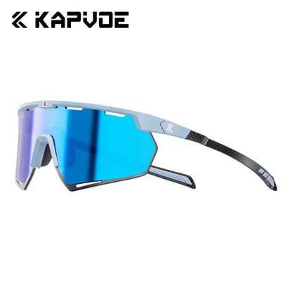 Kapvoe Real Carbon Fiber Cycling Glasses Sunglasses for Men Lightweight Photochromic UV400 MTB Bike Bicycle Sports Eyewear